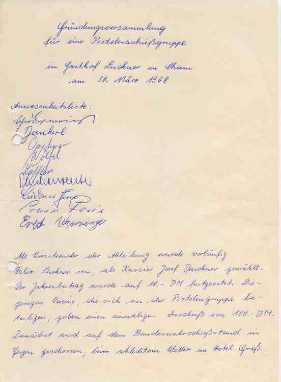 Gründungsdokument 1968